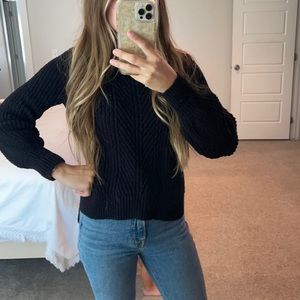 Madewell black knit sweater size xxs